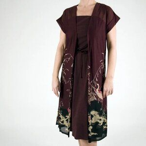 Sheer Burgundy Kimono